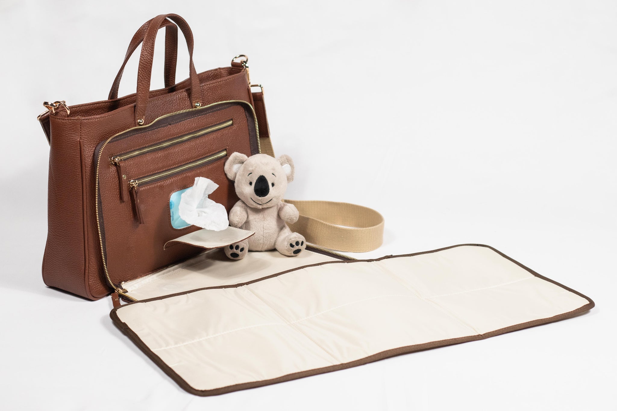 The Mija Bag - Modern Mom Diaper Bag Made with Real Leather